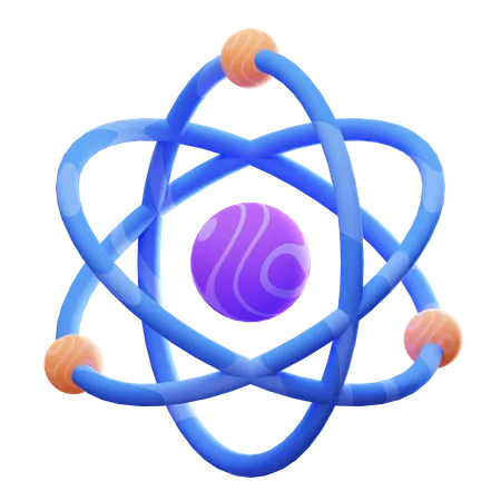 Atom  3D Icon