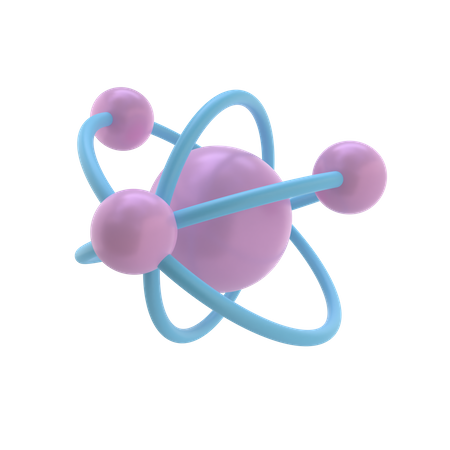 Atom  3D Icon