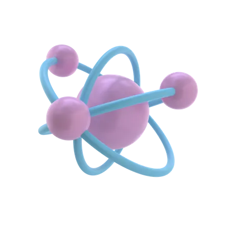 Atom  3D Icon