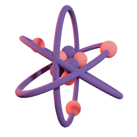 Atom  3D Icon