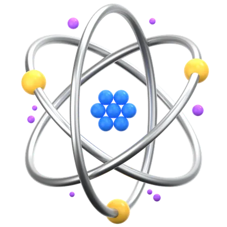 Atom  3D Icon