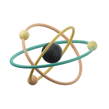 Atom  3D Icon