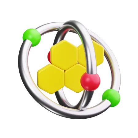 Atom  3D Icon