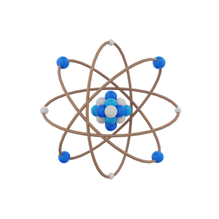 Atom  3D Icon