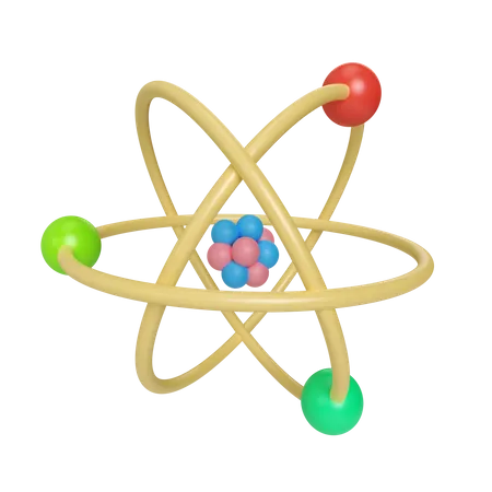 Atom  3D Illustration