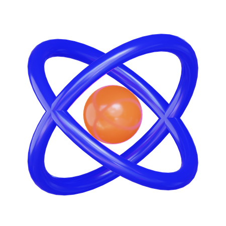 Atom  3D Illustration