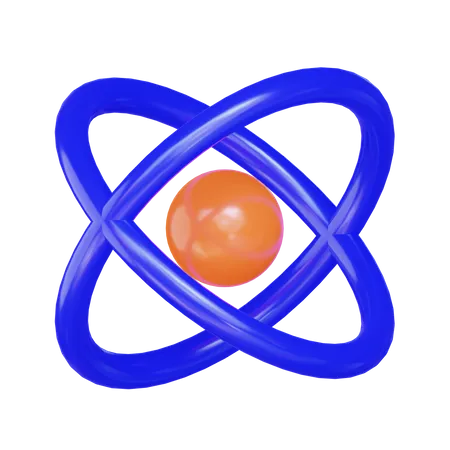 Atom  3D Illustration