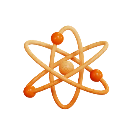 Atom  3D Illustration