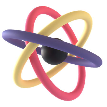 Atom  3D Illustration