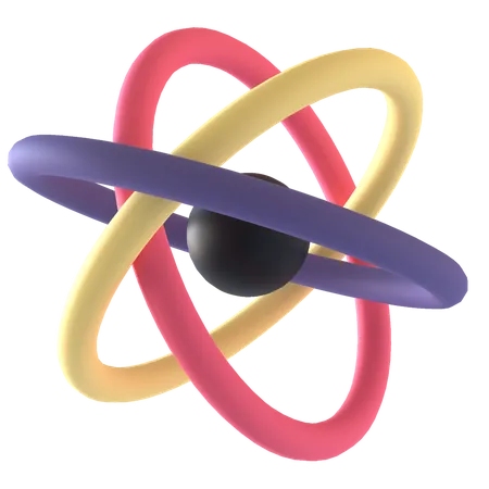 Atom  3D Illustration