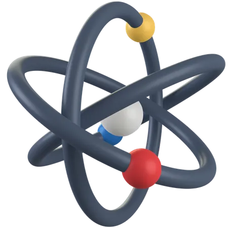 Atom  3D Illustration