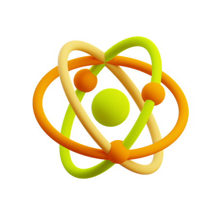 Atom  3D Illustration