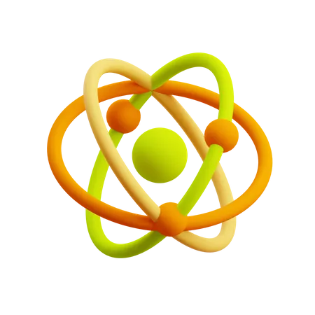 Atom  3D Illustration