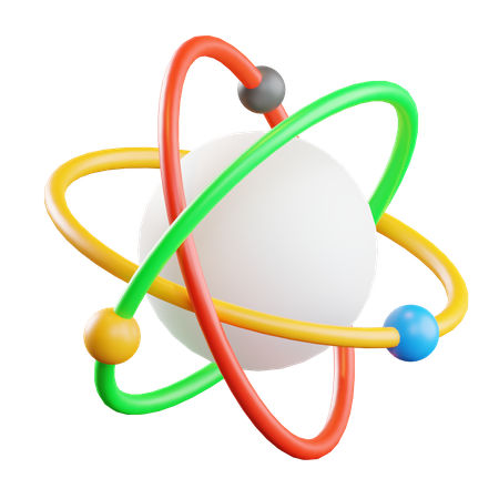 Atom  3D Illustration