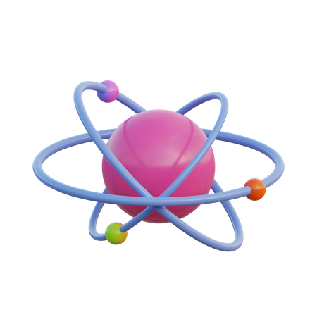 Atom  3D Illustration