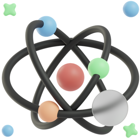 Atom 3D Illustration
