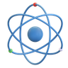 3d atom symbol logo