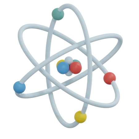 Atom Model 3 D Illustration 3D Icon