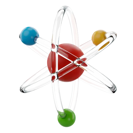 3 D Illustration Atom Of Back To School Icon 3D Icon