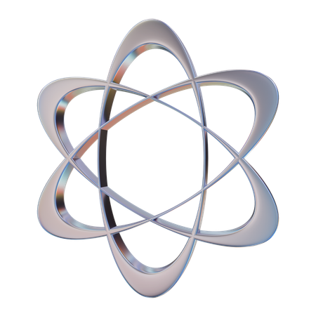 Atom Abstract Shape  3D Icon