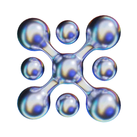 Atom Abstract Shape  3D Icon