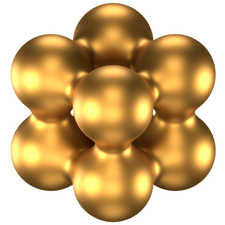 Atom Abstract Shape  3D Icon