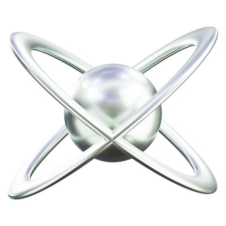 Atom Abstract Shape  3D Icon