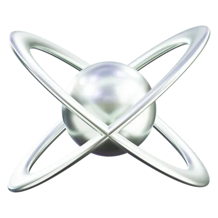 Atom Abstract Shape  3D Icon