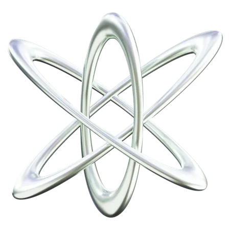 Atom Abstract Shape  3D Icon