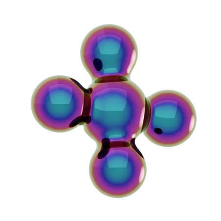 Atom Abstract Shape  3D Icon