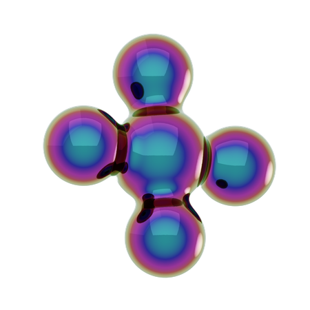 Atom abstrakte Form  3D Icon