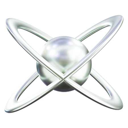 Atom abstrakte Form  3D Icon