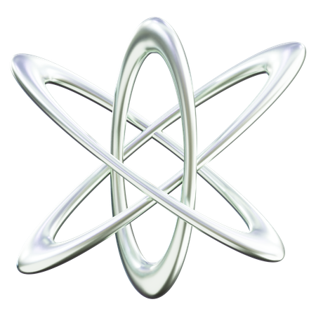 Atom abstrakte Form  3D Icon