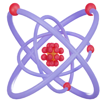 Atom Chemistry  3D Icon