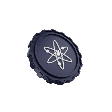 Atom Coin  3D Icon