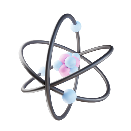 Atom Element  3D Icon