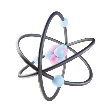 Atom Element  3D Icon