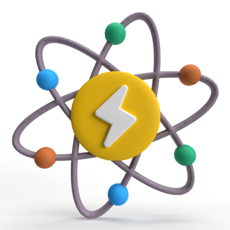 Atom Energy  3D Icon