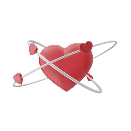 Atom Heart  3D Icon