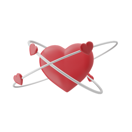 Atom Heart  3D Illustration