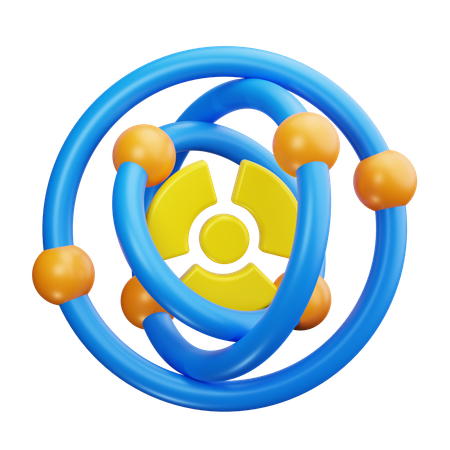 Atom Model  3D Icon