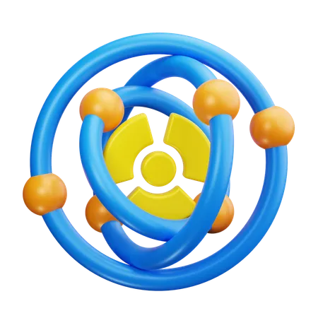 Atom Model  3D Icon