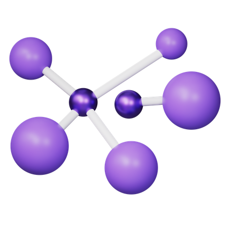 Atom Molecule  3D Icon