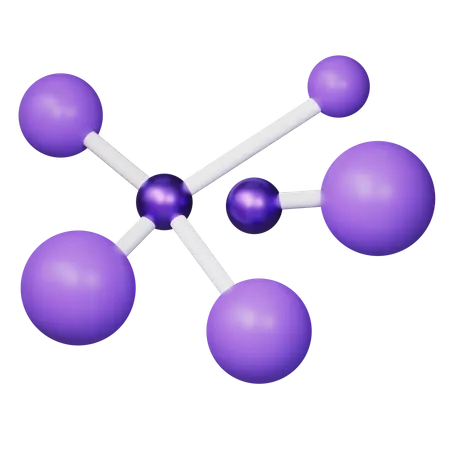Atom Molecule  3D Icon