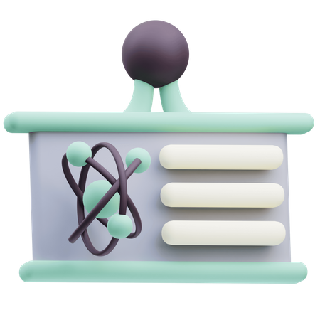 Atom Presentation  3D Icon