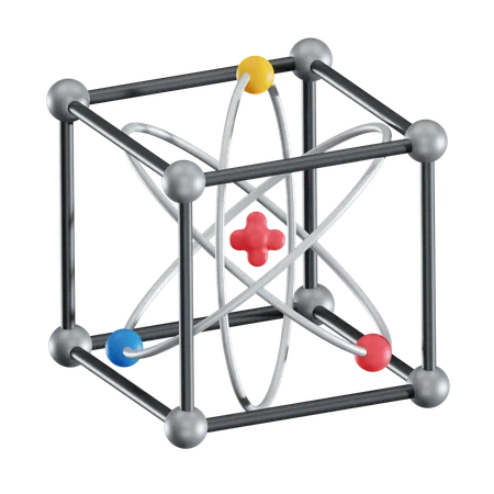 Atom Reaction  3D Icon