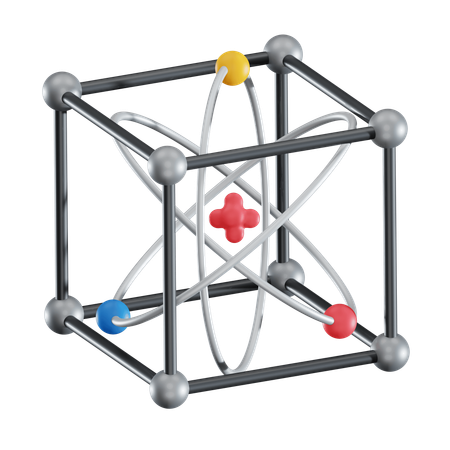 Atom Reaction  3D Icon