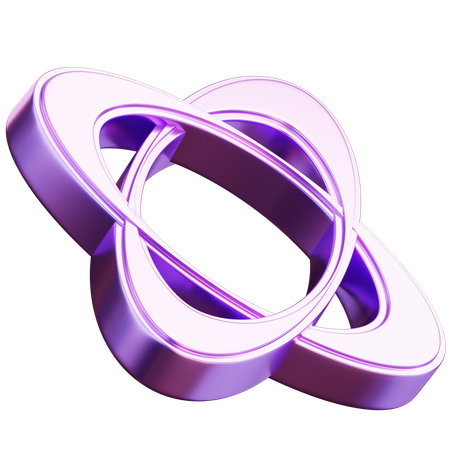 Atom Shape  3D Icon