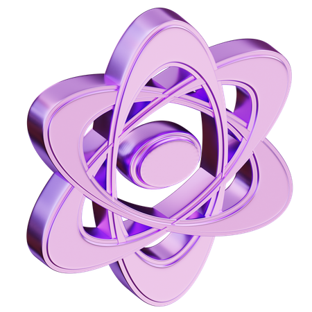 Atom Shape  3D Icon