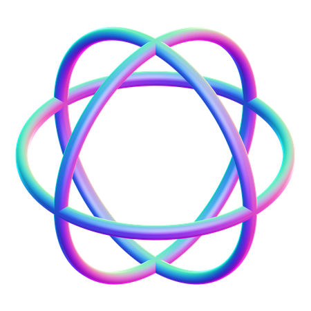 Atom Shape  3D Icon
